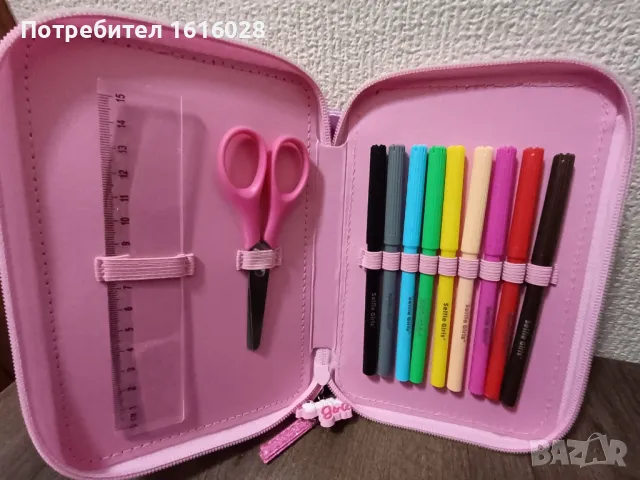 Несесер с ученически принадлежности на Selfie girls., снимка 3 - Ученически пособия, канцеларски материали - 47297981