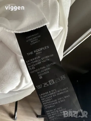 Нова оригинална фланелка The Kooples с бродиран череп. Цвят бял. Размер М. Топ цена 45лв., снимка 11 - Тениски - 50223456