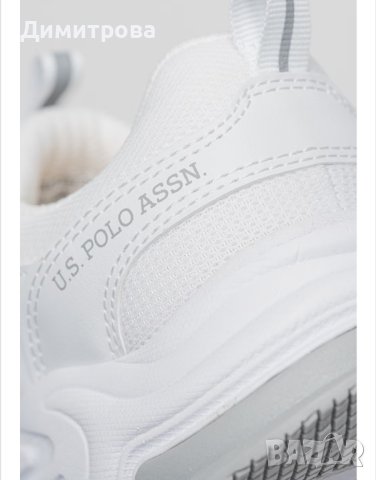 U.S. Polo Assn. - Бели спортни обувки с мрежести зони, снимка 3 - Маратонки - 43326343