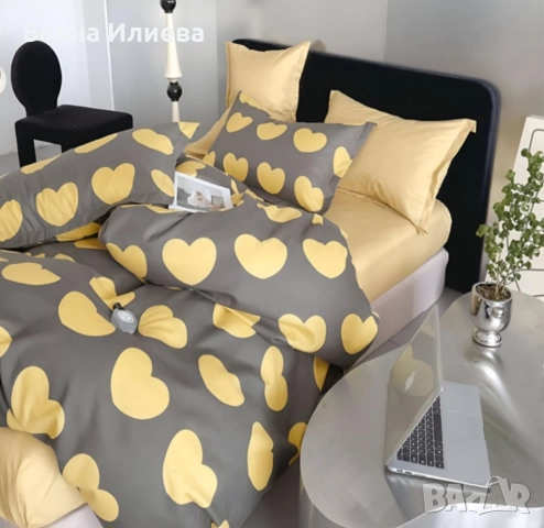 Луксозни двулицеви спални комплекти 6 части , снимка 2 - Спално бельо - 51566899