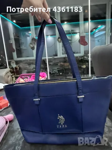  U.S. Polo ASSN синя дамска чанта