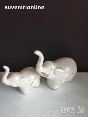 двойка порцеланови слончета, снимка 1