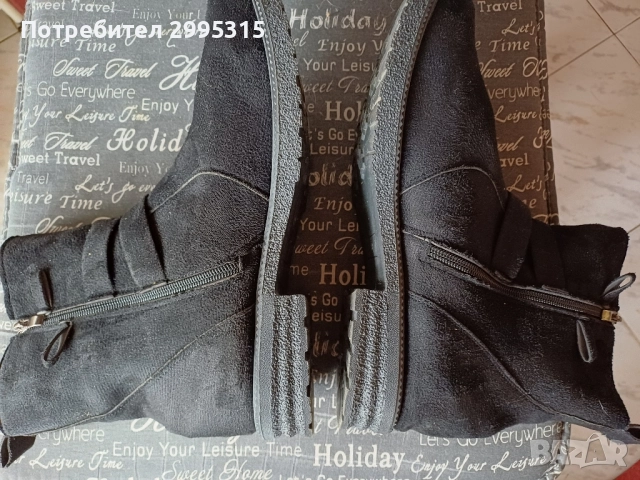 Мъжки черни боти , снимка 5 - Мъжки боти - 52087607