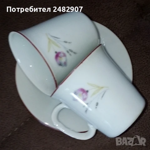 Комплект ретро чашки за кафе - 2 броя, снимка 2 - Чаши - 51382586
