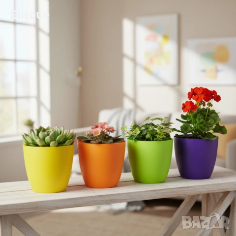 Саксия с поливна система Ø18×H16 см - за здрава коренова система, снимка 4 - Други стоки за дома - 53501432