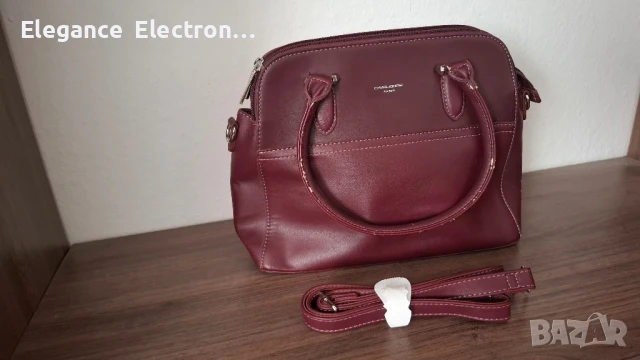 Дамска чанта David Jones – Бордо, снимка 2 - Чанти - 51287919