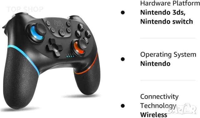 Switch Controller, безжичен професионален контролер за Switch/Switch Lite/Switch OLED, Switch Remote, снимка 6 - Аксесоари - 48469694