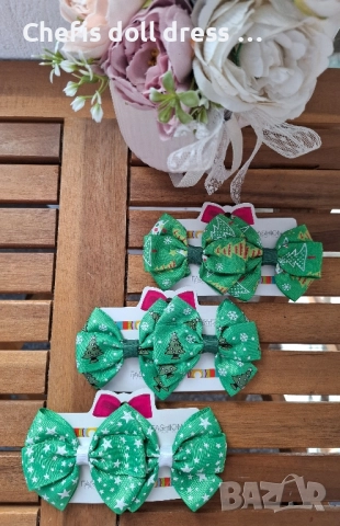 Коледни фиби, снимка 12 - Аксесоари за коса - 52083438