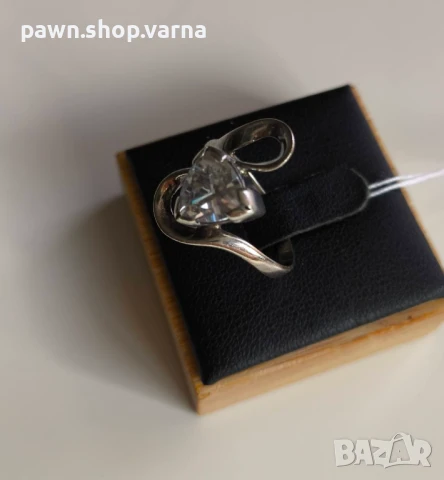 Нов сребърен пръстен 925 с фианит – 3,10 г, размер 18 мм, снимка 3 - Пръстени - 51408412