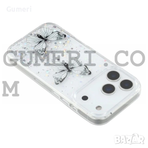 Apple iPhone 17 Pro Силиконов Гръб с Пеперуди, снимка 13 - Калъфи, кейсове - 52177261