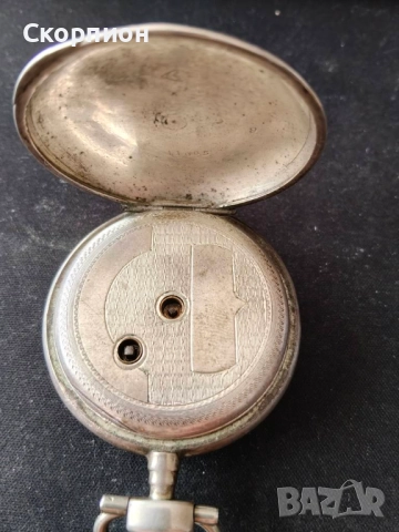 Швейцарски СРЕБЪРЕН джобен часовник 1900г. с ключе - 10 РУБИНА ПРОМОЦИЯ, снимка 11 - Джобни - 48835206