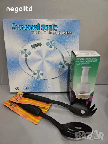 Промоция🔥🔥 Кантар за хора + лукорезачка+ 2 лъжици за 20лв, снимка 1