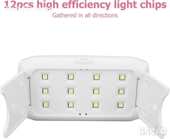 36W UV LED лампа за нокти Blueque MINI8, снимка 7 - Педикюр и маникюр - 43513688