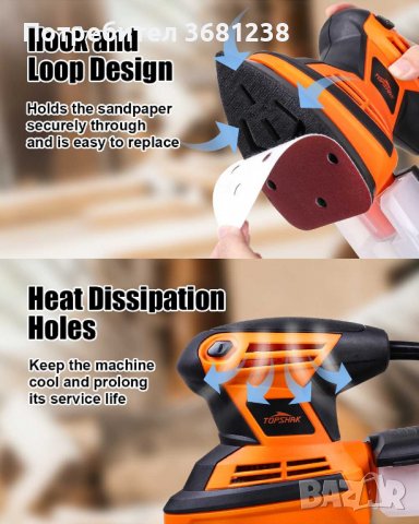 TOPSHAK TS-SD3 200W шлифовъчна машина за детайли , снимка 5 - Други инструменти - 40110079