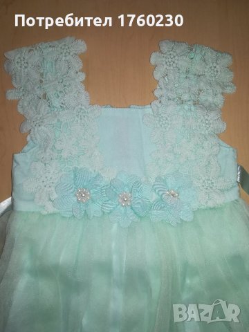 Рокля с 3Д цветя и тюл, снимка 2 - Детски рокли и поли - 43879359