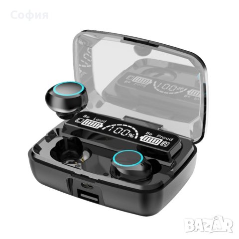 Безжични bluetooth слушалки с LED цифров дисплей, снимка 1 - Безжични слушалки - 42962126