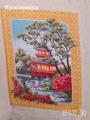 Гоблен "Китайски пейзаж", снимка 5 - Гоблени - 32289953