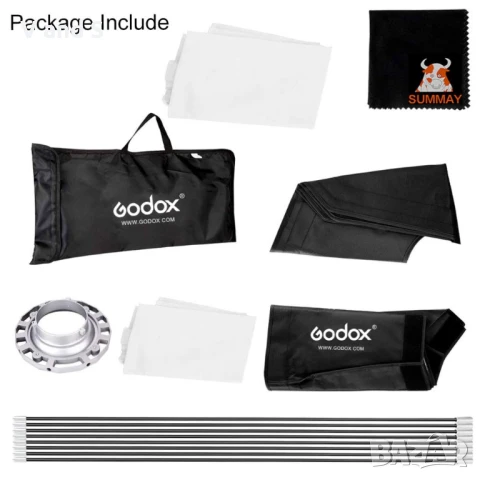 GODOX Софтбокс 120 см 47" осмоъгълен софтбокс със стойка Bowens Софтбокс за светкавица Speedlite неп, снимка 8 - Чанти, стативи, аксесоари - 50738696