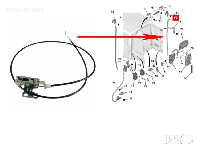 Fiat Ducato 3 Брава за задна врата , снимка 2 - Части - 50215665