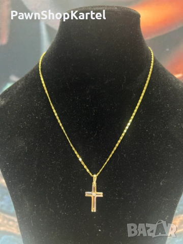 Златно колие с кръст - Унисекс модел