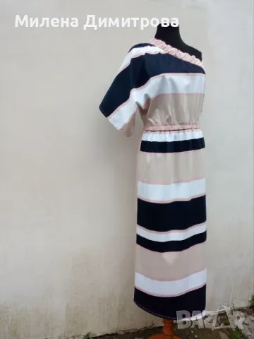 Дълга асиметрична рокля с кимоно ръкав, снимка 11 - Рокли - 50066165