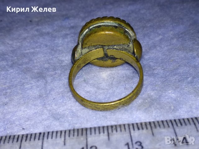 19 Век ВЪЗРОЖДЕНСКИ АВТЕНТИЧЕН ТЮРКОАЗЕН ЕТНОГРАФСКИ РЯДЪК ПРЪСТЕН РЪЧНА МАЙСТОРСКА ИЗРАБОТКА 37139, снимка 6 - Антикварни и старинни предмети - 40556433