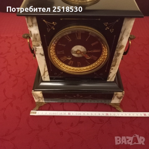 Френски каминен часовник , снимка 4 - Антикварни и старинни предмети - 52585415