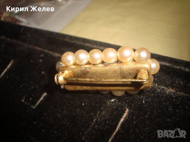 СТАРИННА ПЕРЛЕНА ЗЛАТИСТА БРОШКА 22819, снимка 4 - Други - 33362664