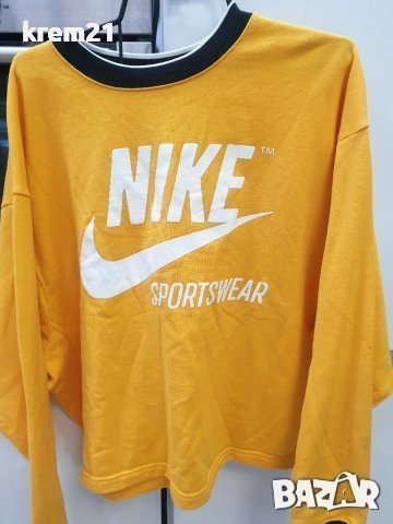 Nike Sportswear дамска жълта блуза овърсайз номер л м, снимка 8 - Блузи с дълъг ръкав и пуловери - 39571444