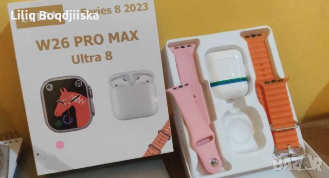 Комплект Smart часовник + TWS слушалки W26 Pro Max ULTRA, снимка 5 - Смарт часовници - 43317701