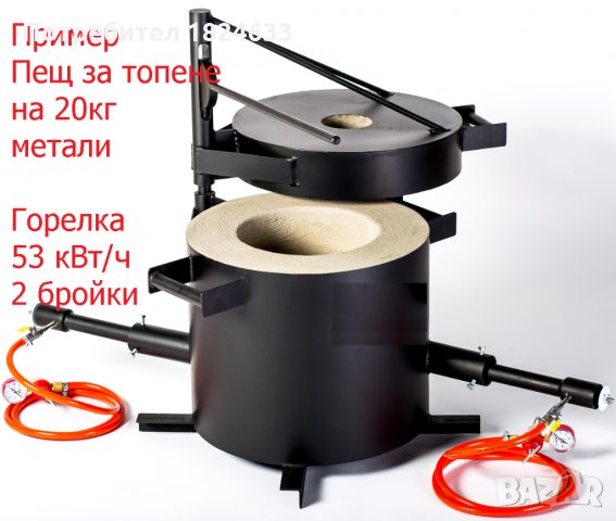 Горелка за пещ за топене на метали, оджак, огнище. 23,5-90,5кВт, снимка 12 - Други машини и части - 28180717
