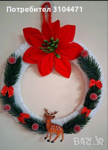 Коледни венци, ръчна изработка. , снимка 2 - Декорация за дома - 52208802