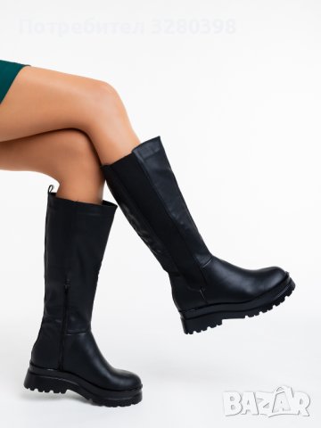 Дамски ботуши с ластик НА ПРОМОЦИОНАЛНА ЦЕНА! марка Buonarotti Модел: 2А-1504 black