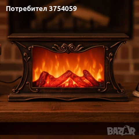 Декоративна LED камина с реалистичен ефект на пламък и жарава, снимка 5 - Декорация за дома - 51957178