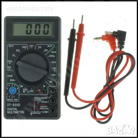 Мултиметър DT-830B Digital LCD Black , снимка 2 - Други инструменти - 8885248