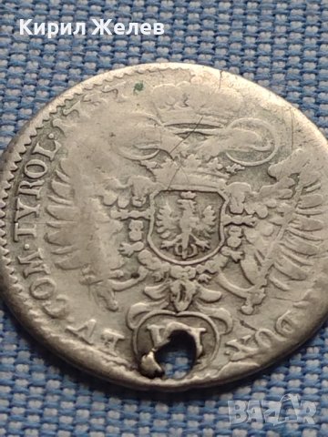 Сребърна монета 6 кройцера 1737г. Карл шести Хал Свещена Римска Империя 13609, снимка 9 - Нумизматика и бонистика - 42968283