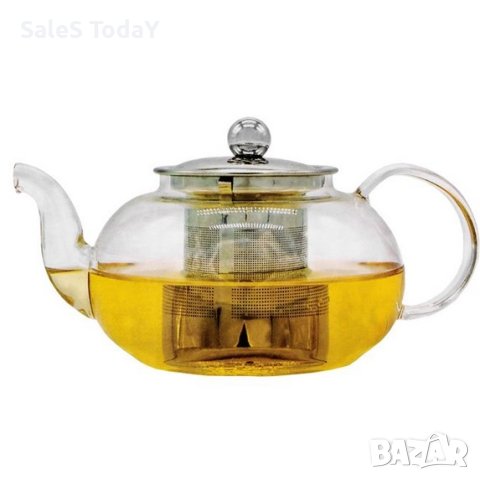 Стъклен чайник, Прозрачен, Mode, 600мл., снимка 2 - Други - 44010989