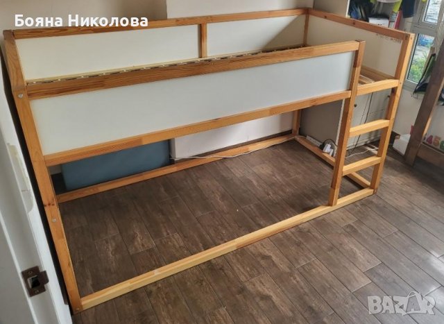 Детско легло Kura, Кура - двуетажно, обръщащо се, надстройка, Икеа, снимка 6 - Мебели за детската стая - 39472539
