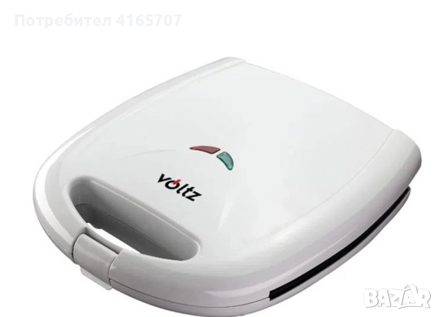 Уред за сладки орехчета Voltz, 1200W, За 24 сладки, Незалепващи плочи, Бял, снимка 1