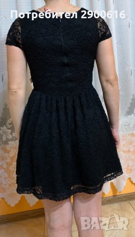 Черна елегантна рокля, снимка 9 - Рокли - 33110685