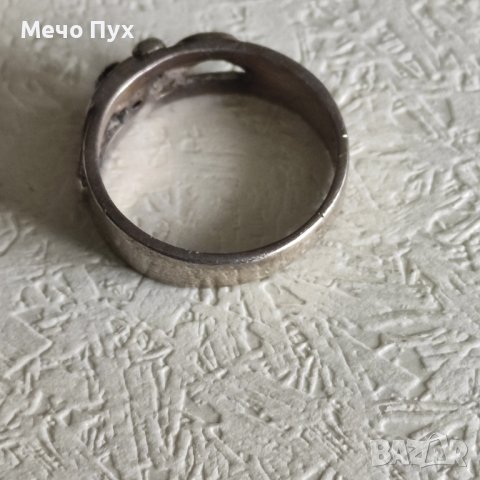Стар сребърен пръстен (187), снимка 8 - Пръстени - 43056551