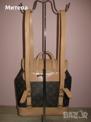 Louis Vuitton дамска раница естествена кожа, снимка 3 - Раници - 52591427