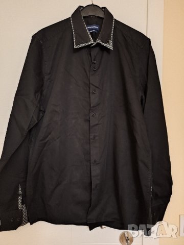 Мъжка черна риза, Теодор,ХL, снимка 3 - Ризи - 43347523