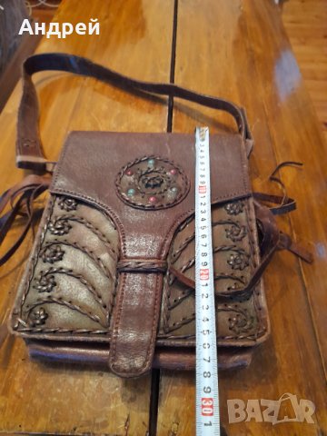 Стара дамска кожена чанта #24, снимка 2 - Други ценни предмети - 43314019