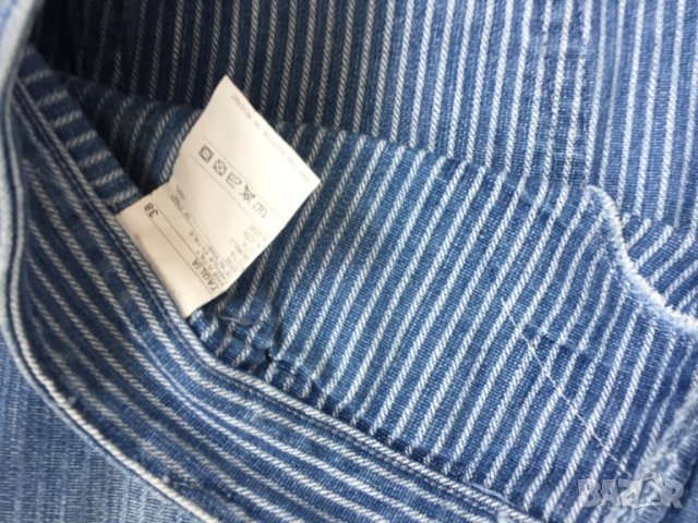 Мъжки дънкови бермуди SISLEY  оригинал, size 38, 100% памук, много запазени, снимка 3 - Къси панталони - 29018596