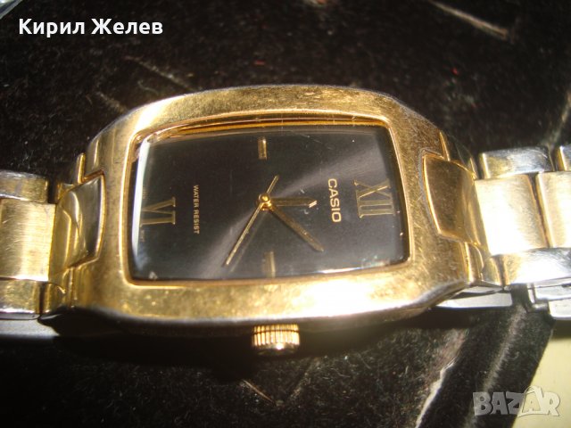 CASIO ОРИГИНАЛЕН ПОЗЛАТЕН ЯПОНСКИ ЧАСОВНИК РАБОТЕЩ с ОРИГИНАЛНАТА ВЕРИЖКА КАСИО и ЛУКС КУТИЯ 22351, снимка 9 - Мъжки - 32912112
