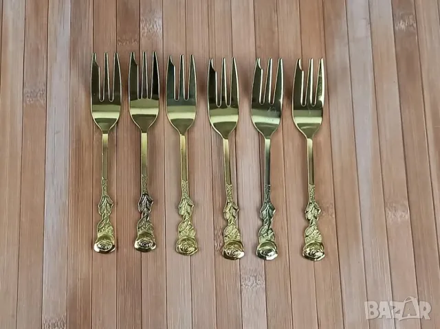 Комплект десертни прибори, снимка 4 - Прибори за хранене, готвене и сервиране - 50113155