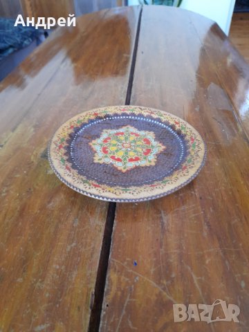 Стара дървена чиния #3, снимка 1 - Антикварни и старинни предмети - 33454636