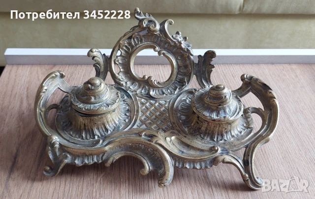 мастилница бронз ретро за ценители , снимка 5 - Антикварни и старинни предмети - 50918424