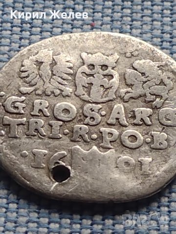 Сребърна монета 3 гроша 1601г. Сигизмунд трети ПОЛША 28467, снимка 8 - Нумизматика и бонистика - 42969040